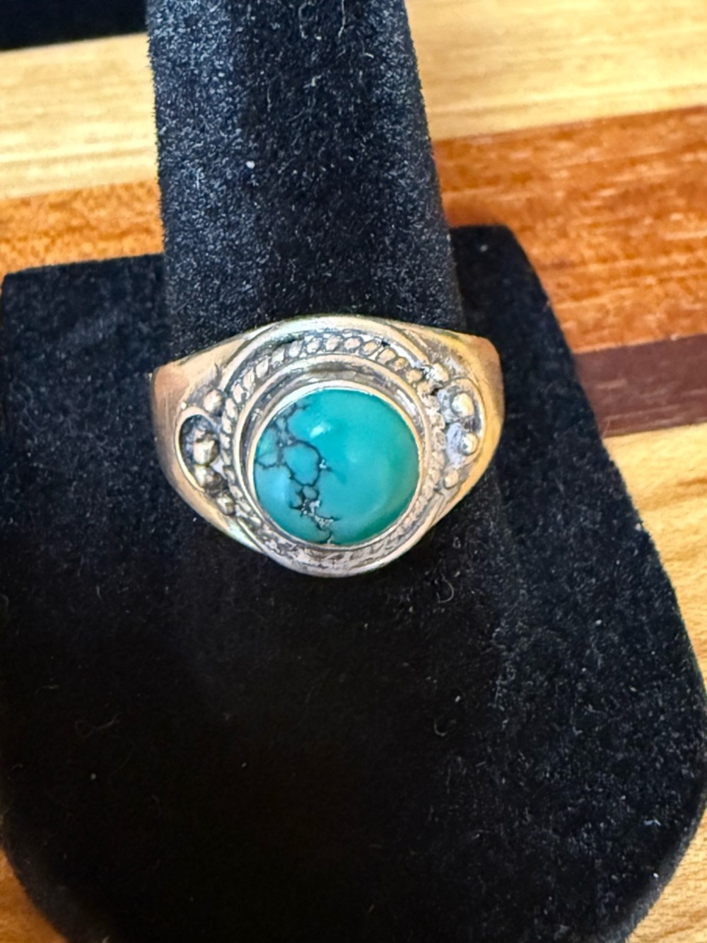 Sterling Silver Turquoise Stone Accent Ring - Women Jewelry